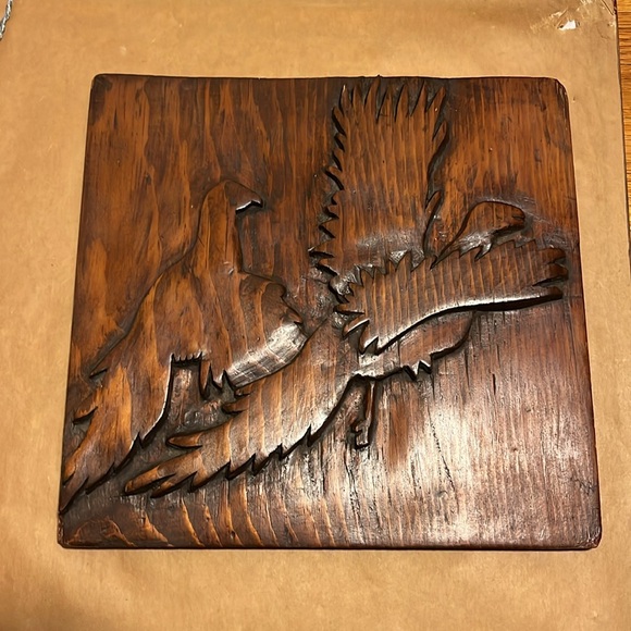 Vintage Hand carved Wood Pheasant Wall Art Eclectic Grandpa - Picture 1 of 12